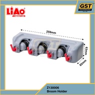 LiAo 3 Slot Wall-mounted Broom Holder Mop Holder Broom Hanger Diy Broom Hook Mop Hook Wall Hook Z130