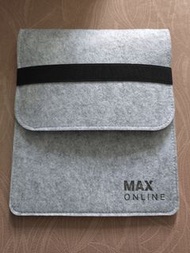 Max Online 灰色绒面pad 套 保護套殼文件袋文具收納袋手提電腦包考場學生分類夾文件夾日常正式簡約辦公室會議13吋電腦手提袋A4紙手提包時尚簡約手拿包OL氣質通勤包pu皮革軟皮質公文包保護套