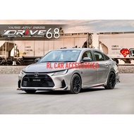 Toyota Vios Yaris ativ 2024 2025 2026 DRIVE 68 Ver 2 bodykit body kit front side rear skirt lip trun