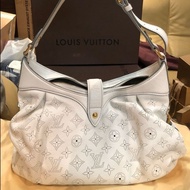 LOUIS VUITTON LV 路易威登 白色米白全皮雷射洞洞林志玲包肩背包葵花包附帶可加長 附防塵袋防塵盒 9.6成新 原價103000元 101購入證明