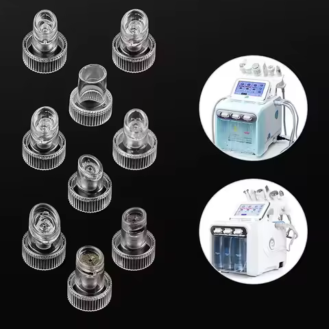 9pcs Head Replacement Hydro Dermabrasion Plastic Tips For H2O2 Water Oxygen Jet Peel Hydrafacial Mic