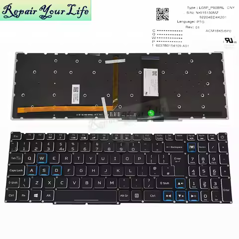 US UK Brazil RGB Backlit Keyboard For Acer PH315-52 PH315-53 PH317-53 Predator Helios 300 Gaming Lap