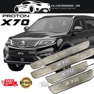 Proton X70 Side Steel Plate/Door Side Step With Led Blue 4pcs