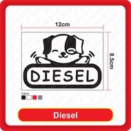 [332]Quality Car Sticker Diesel [12cm x 8.5cm][Sticker Cutting][Black/White/Red/3M Reflective White]