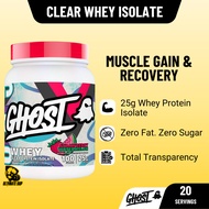 GHOST Clear Whey Isolate Protein Powder, Post Workout Drink for Muscle Gain & Recovery 20 servings