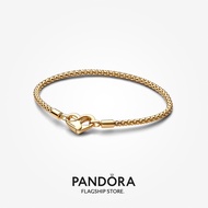 Pandora Moments 14K Gold-Plated  Studded Chain Bracelet