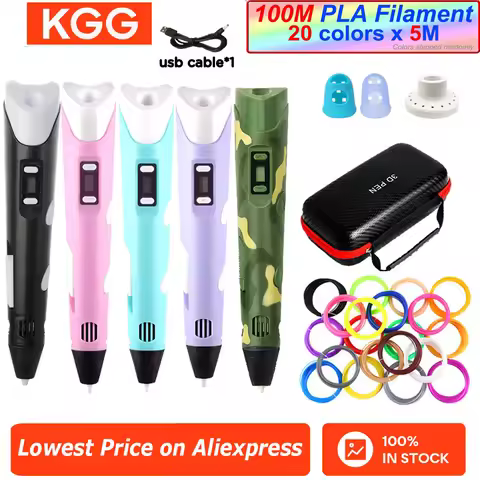 3D Pen With LCD Screen Compatible PLA Filament Toys 3D Drawing Printing Pen for Children DIY Christm