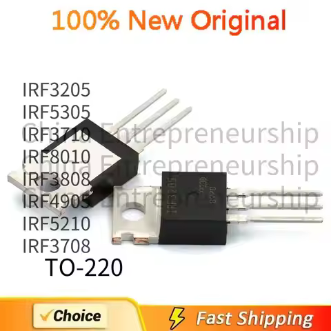 10PCS/LOT IRF3205PBF IRF3205 TO-220 MOSFET IRF3710 IRF3808 IRF4905 IRF5210 IRF5305 IRF8010 IRF3710PB