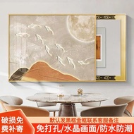 九鱼图轻奢电表箱画装饰画2023高级感配电箱免打孔总开关遮挡挂画7.4 Nine Fishes Light Luxury Electric Meter Box Decorative Painting 