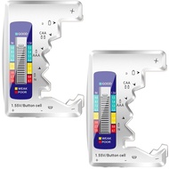 【HOT】2pack Digital Battery Tester LCD Display AA/AAA/9V Button Cell Battery Capacity