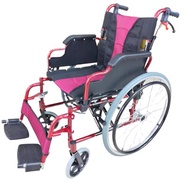 Lightweight Black QR Wheelchair with Spoke RIM (Red)