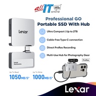 Lexar SL400 Professional Go Portable SSD with Hub Direct ProRes Recording | Multi-Use Hub | IP65 (1T