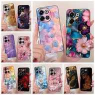 For Tecno Pova 6 Neo 4G Case Colorful Flowers Painted Cover Soft TPU Phone Case For Tecno Pova 6 Neo