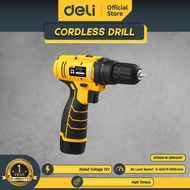 Deli Cordless Drill Mesin Bor Baterai / Mesin Bor Tangan 12V High Torque EDL-DZ12-4A2