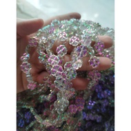 5 beautiful, electroplated 10mm four-leaf clover crystal charms