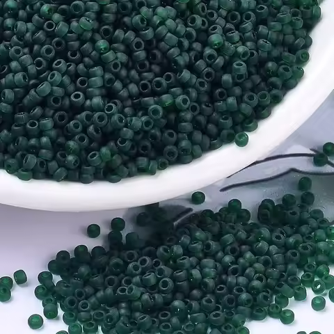 10gs MIYUKI Round Rocailles Beads Japanese Seed Beads 11/0 (RR156F) Matte Transparent Dark 2x1.3mm H