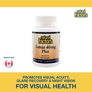 Natural Factors Lutein 40mg Plus 60 Softgels for Vision Health [Exp Dec 25]