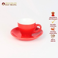Expresso Coffee Cup and Saucer 80ml, Bat Trang Ceramic Expresso Coffee Cup