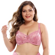 Ultra-Thin Lace Bra for Women Big Size E Cup Comfortable Fat 90 95 Brassiere Fixed Strap T-Shape Oth