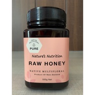 Nature's Nutrition Raw Honey Native Multifloral NZ 500 g