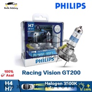 Philips Racing Vision GT200 H4 H7 12V 3500K +200% Brighter Light Car Halogen Headlight Original Auto