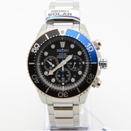 Seiko SSC017P1 Solar Prospex Stainless Steel Black Analog Chronograph Watch