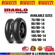 YEAR 2024 PIRELLI DIABLO ROSSO SPORT TYRE TAYAR TIRE SCOOTER SKUTER 70/90-14 80/90-14 90/80-14 90/90