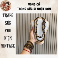 (7.10.25) 2hand tiger eye stone necklace - Japanese jewelry