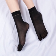 Tất Yoga Mỏng Bằng Sợi Lụa Siêu Mỏng Cho Nữ Tất Vải Lụa Hai Ngón Đế Cao Su Thoáng Khí Thấm Hút Mồ Hô