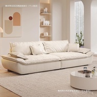 Jane Three-Person Sailing Cream Row New Style Fabric Sofa 2025 Living Room Small Apartment Style Sof