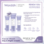 Wardah Renew You Paket Facial Wash + Day Night Cream 15 gr
