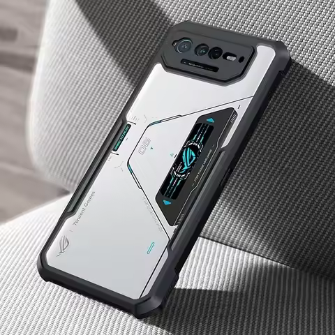 ASUS ROG Phone Case 7 6 Pro Phone 7 Ultimate Jacketing PC&TPU Airbags Shockproof Shell,Back Transpar