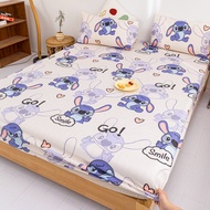 Cartoon Bedsheet Pink Bear Stitch Lotso Pooh Bedsheet Single Fittedsheet Mattress Protector Pillowca