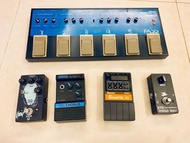 Guitar pedals (Maxon, Ibanez, Yamaha, Walrus Audio, XTS)