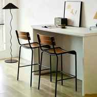 Bar Stool Retro Household Backrest, Light Luxury Bar Chair, Simple Bar Stool, High Stool, Chair Bar 
