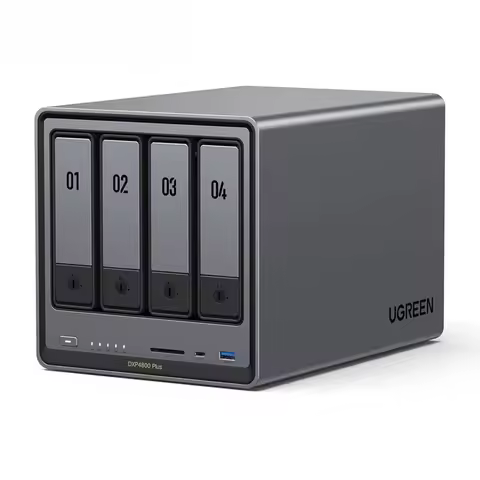 DXP4800 Plus 4 Bay Desktop NAS Intel Pentium Gold 8505 5 Core CPU 4K 60Hz Network Attached Storage (