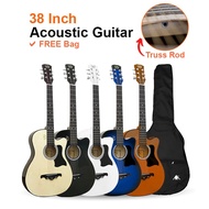 ￼A&K - 38 Inch Acoustic Guitar AK-011C (FREE BAG) TRUSS ROD + Accessories Set (Gitar Akustik, Gitar 
