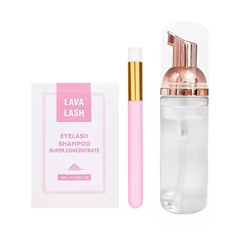 5ml Eyelash Extension Shampoo Eyelid Foaming Cleanser，Wash for Extensions and Natural Lashes，Mascara