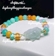 Beautiful 8mm mixed lotus bracelet