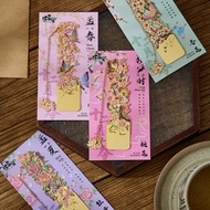 Hollow Metal Bookmarks Vintage Bronzing Floral Painting Bookmarks Writers Book Lovers Book Clip