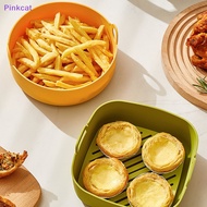 Pinkcat Silicone Air Fryers Oven Baking Tray Pizza Fried Chicken Airfryer Easy To Clean Basket Reusable Airfryer Pan Liner Accessories SG