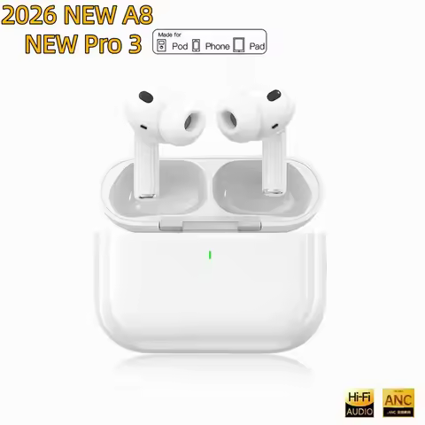 2026 A8 New Pro A3 with ANC TWS Earbuds Bluetooth 5.3 Noise Cancelling HiFi Sound Low Latency Gaming
