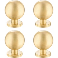 RZDEAL Tombol Kabinet Bola Emas 1 Inci, Tombol Kabinet Dapur Tembaga Padu, Tombol Laci Kabinet Temba