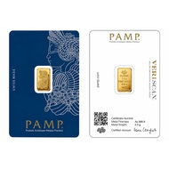 PAMP Suisse 2.5g Gold Bar 999.9 Fine Gold | Lady Fortuna | Sealed Assay Card | Certified Authentic