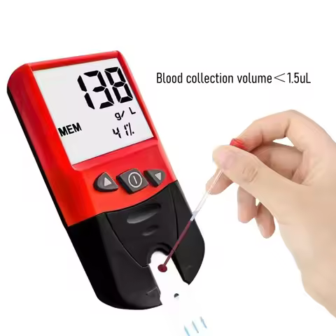 URIT Hemoglobin Analyser H12 Anemia Measurement Tester Kit Test strips (1 Machine 50 strips)