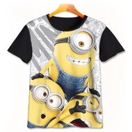Minions Cartoon T-Shirt-4-designWD Boys Girls T-Shirt Ages 1 - 12 Years 3D Movie Cartoon T-Shirt | M