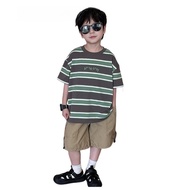 LEO.MAN 2-Piece Set Round Neck T-Shirt + Elastic Waist Pants Model A1940