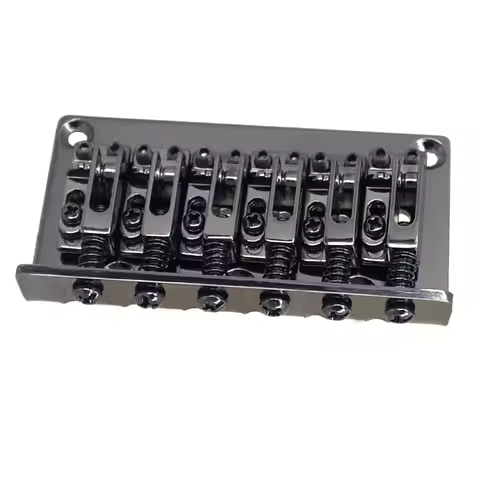 12 String Metal Fixed Hardtail Saddle Bridge Top Load Guitar Tailpiece For Electric Guitar 12-String