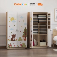 Cubic Lemari Pakaian Kecil Minimalis / Almari Baju Serbaguna 2 Pintu / LUNA BL 150