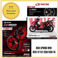 100% ORIGINAL NVX155 NVX 155 V1 V2 RCB SP800 RIM DEPAN 250X14 BELAKANG 350 X14 HITAM BRONZE BLACK BE